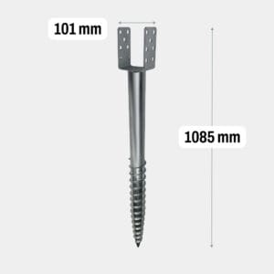 Sraigtinis pamatas U – 101x1085x1,8 M12 EXTRA
