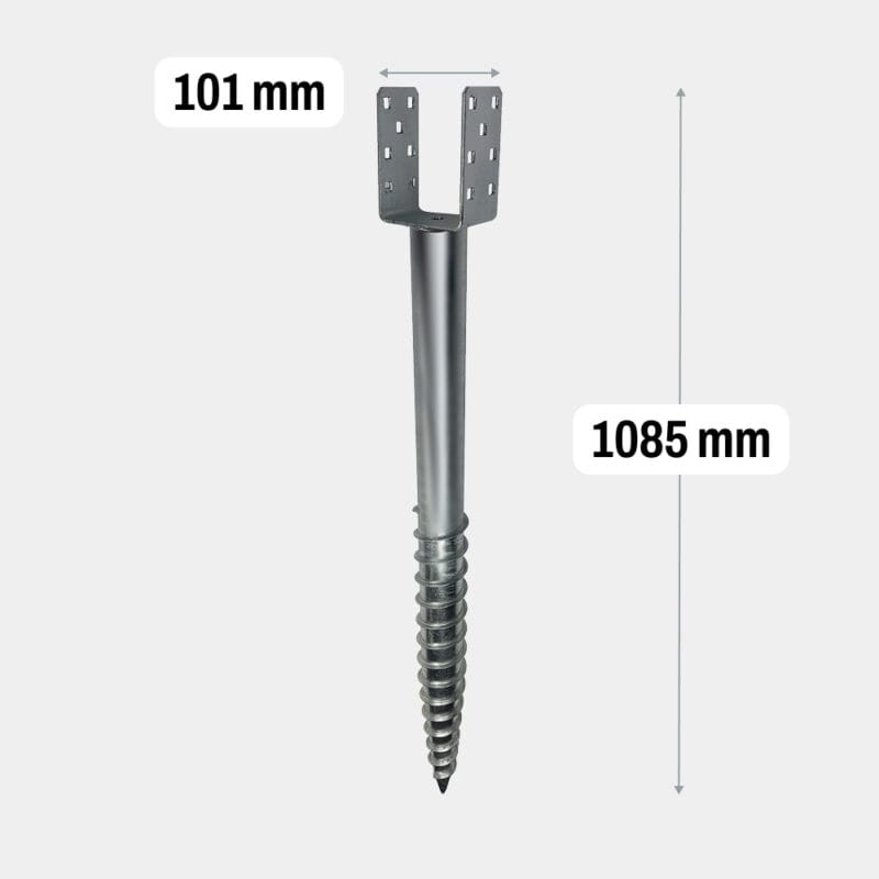 Sraigtinis pamatas U – 101x1085x1,8 M12 EXTRA