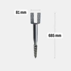 Sraigtinis polius U 81x685mm