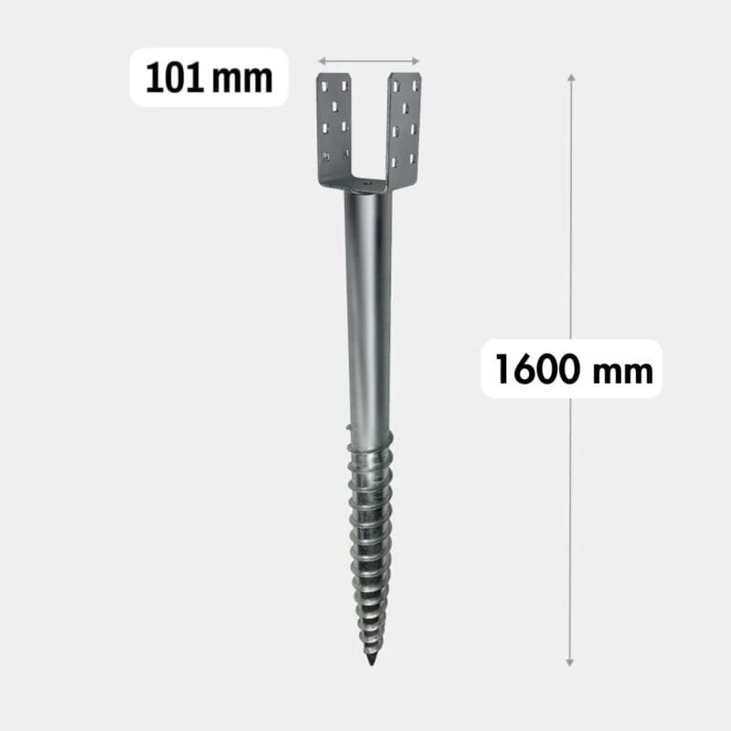 Sraigtinis polius U 76x101x1600mm, M18
